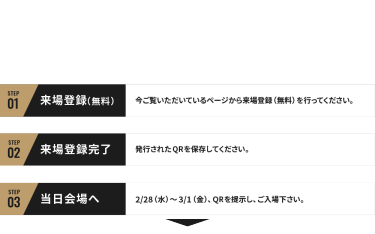 ご来場までの流れ