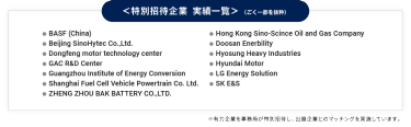 ＜特別招待企業 実績一覧＞（ごく一部を抜粋）